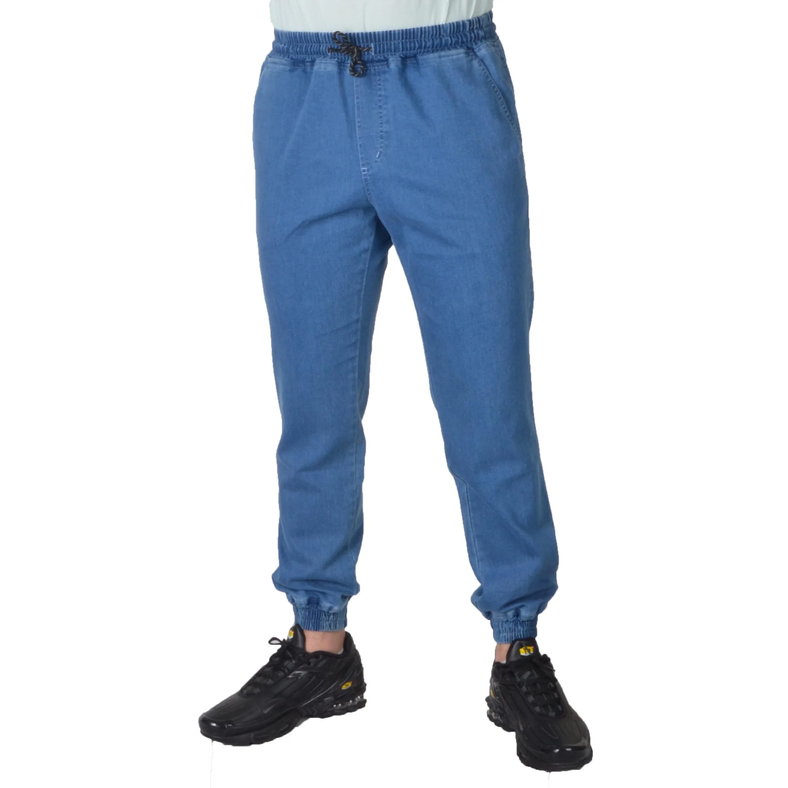 NEW BAD LINE SPODNIE JOGGERY JEANS JASNY
