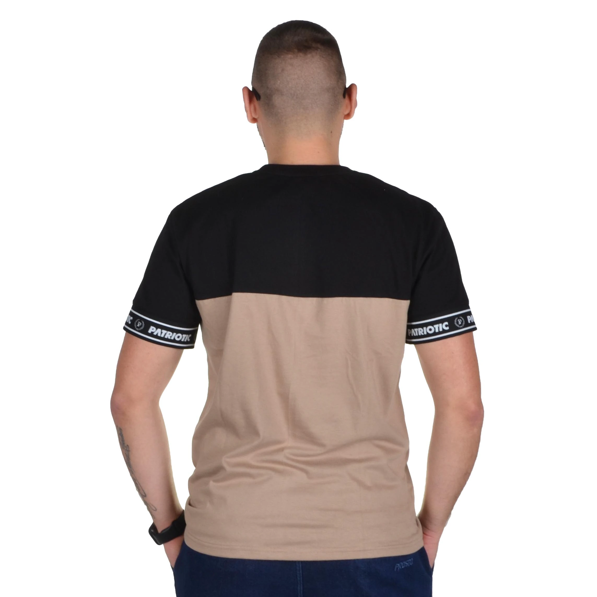 PATRIOTIC KOSZULKA CLS QUBE ELASTIC CZARNA BEŻOWA