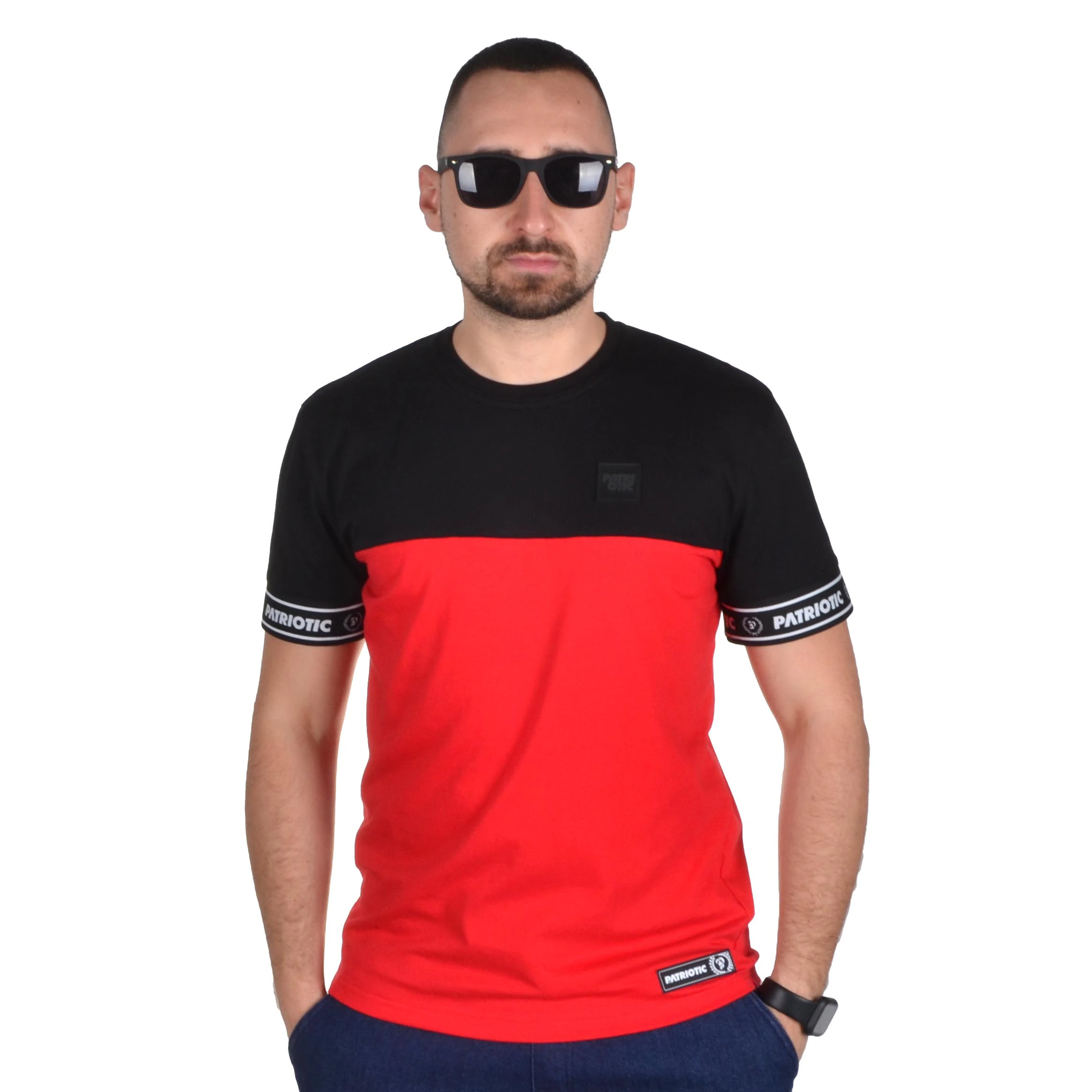 PATRIOTIC KOSZULKA CLS QUBE ELASTIC CZARNA CZERWONA