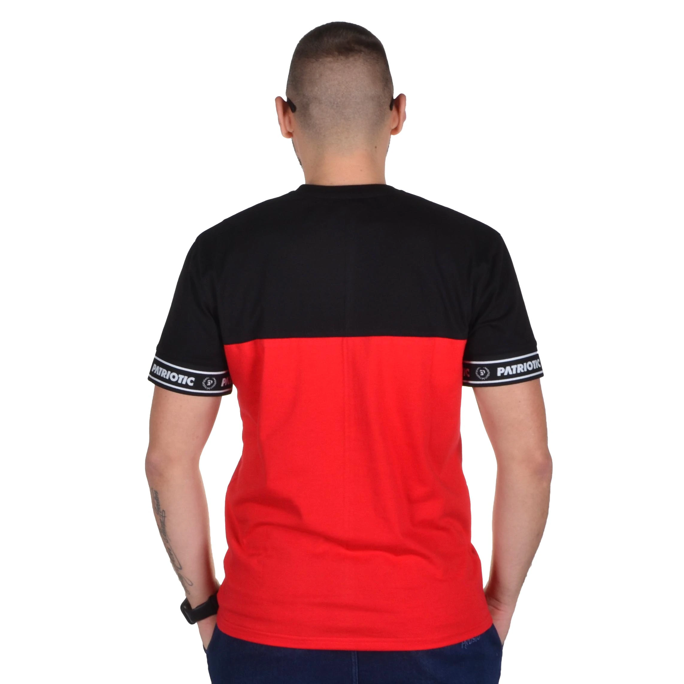 PATRIOTIC KOSZULKA CLS QUBE ELASTIC CZARNA CZERWONA