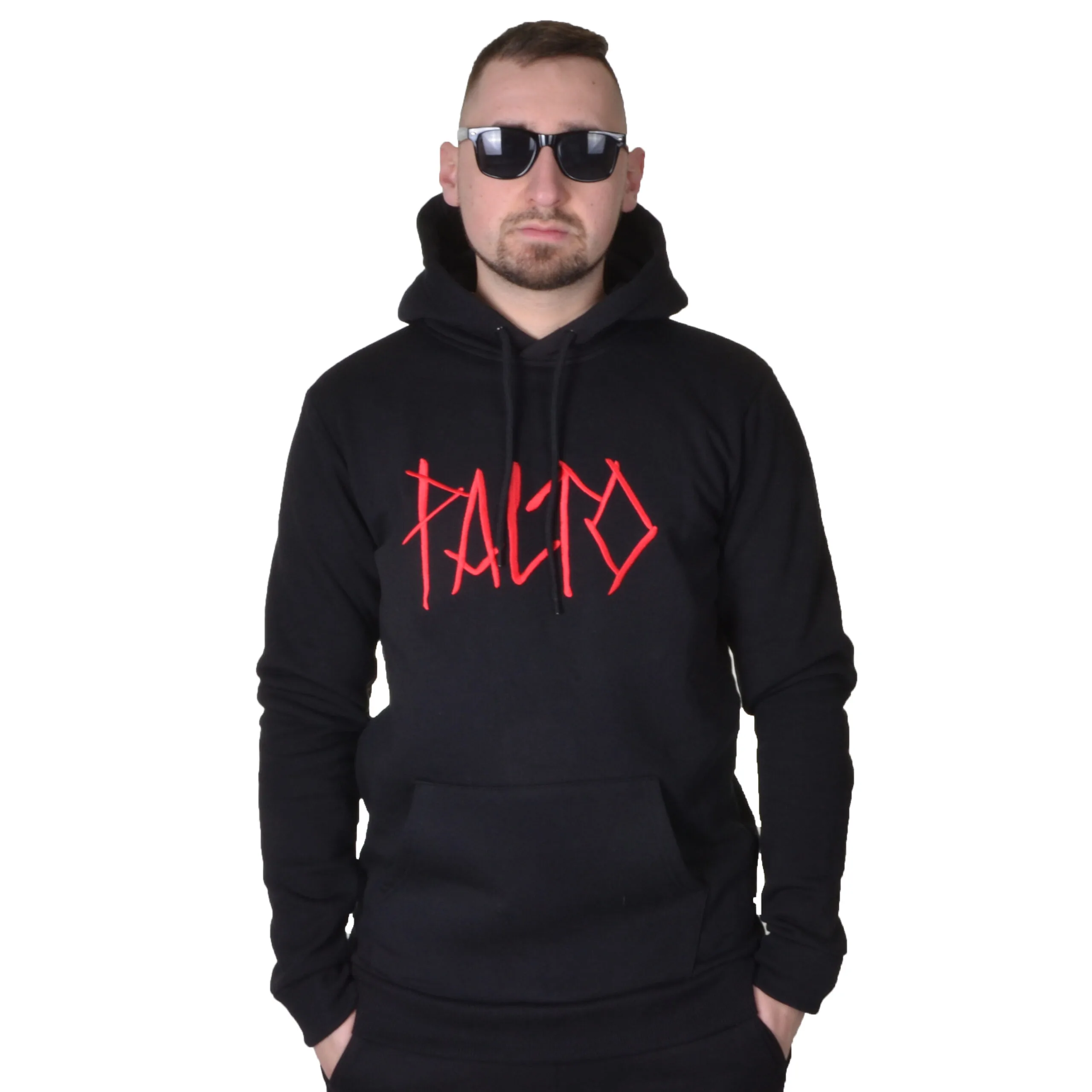 PALTO BLUZA Z KAPTUREM CLASSIC LOGO CZARNA