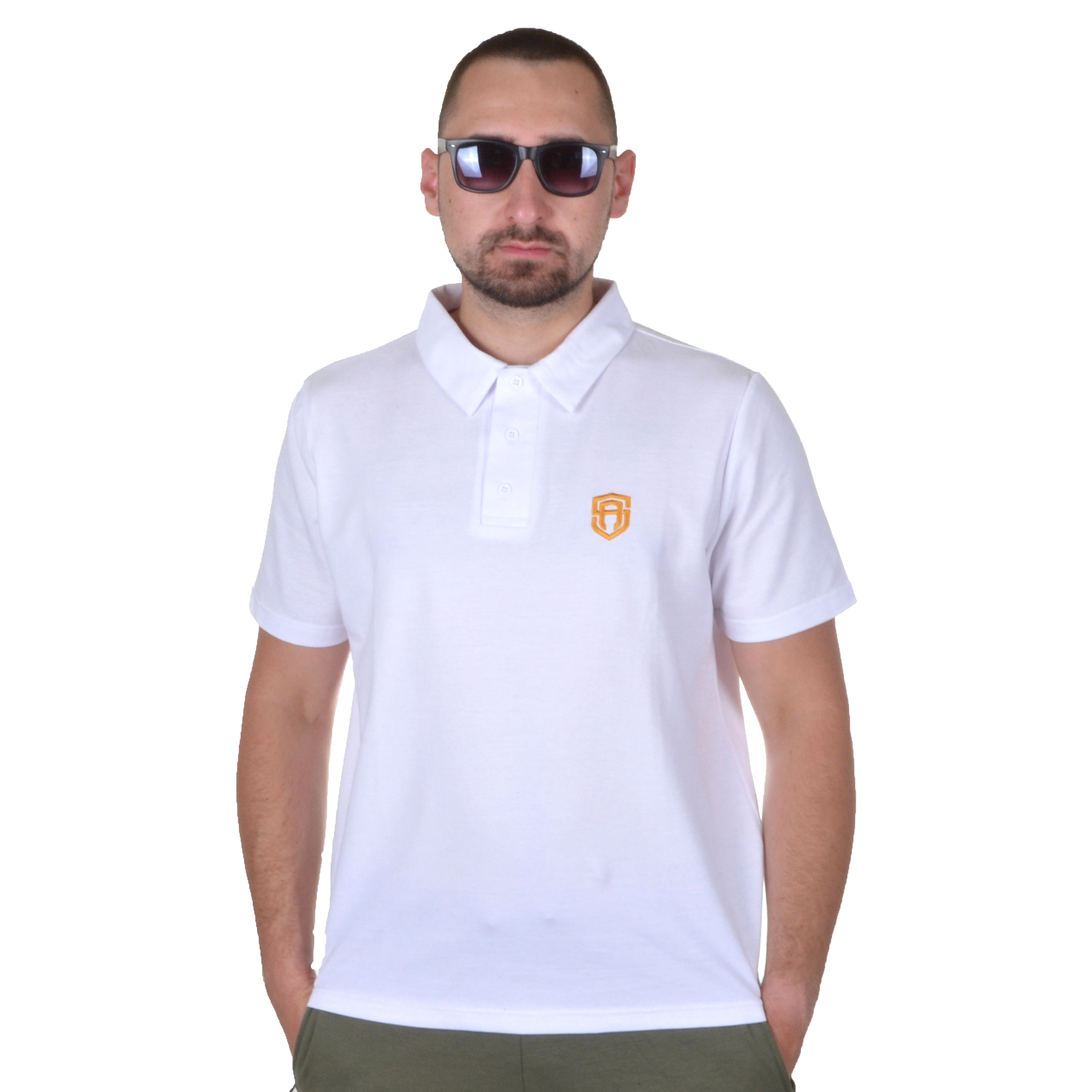 STREET AUTONOMY KOSZULKA POLO MANY GOLD BIAŁA