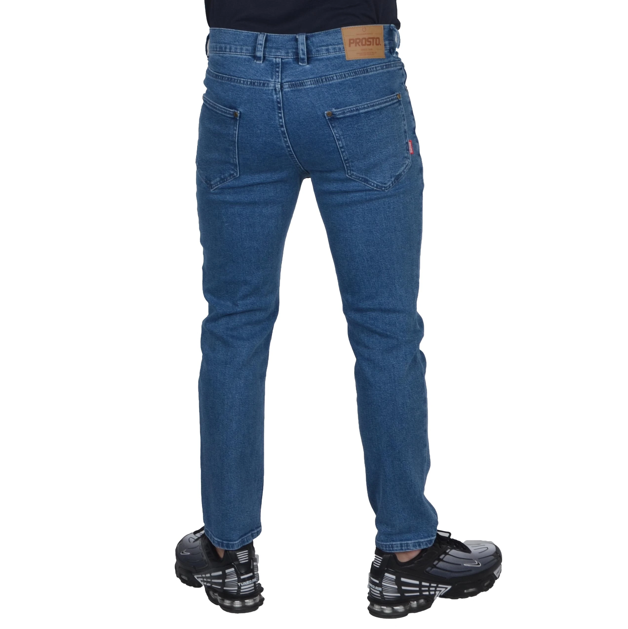 PROSTO. KLASYK SPODNIE JEANS REGULAR POCKLOG NIEBIESKIE