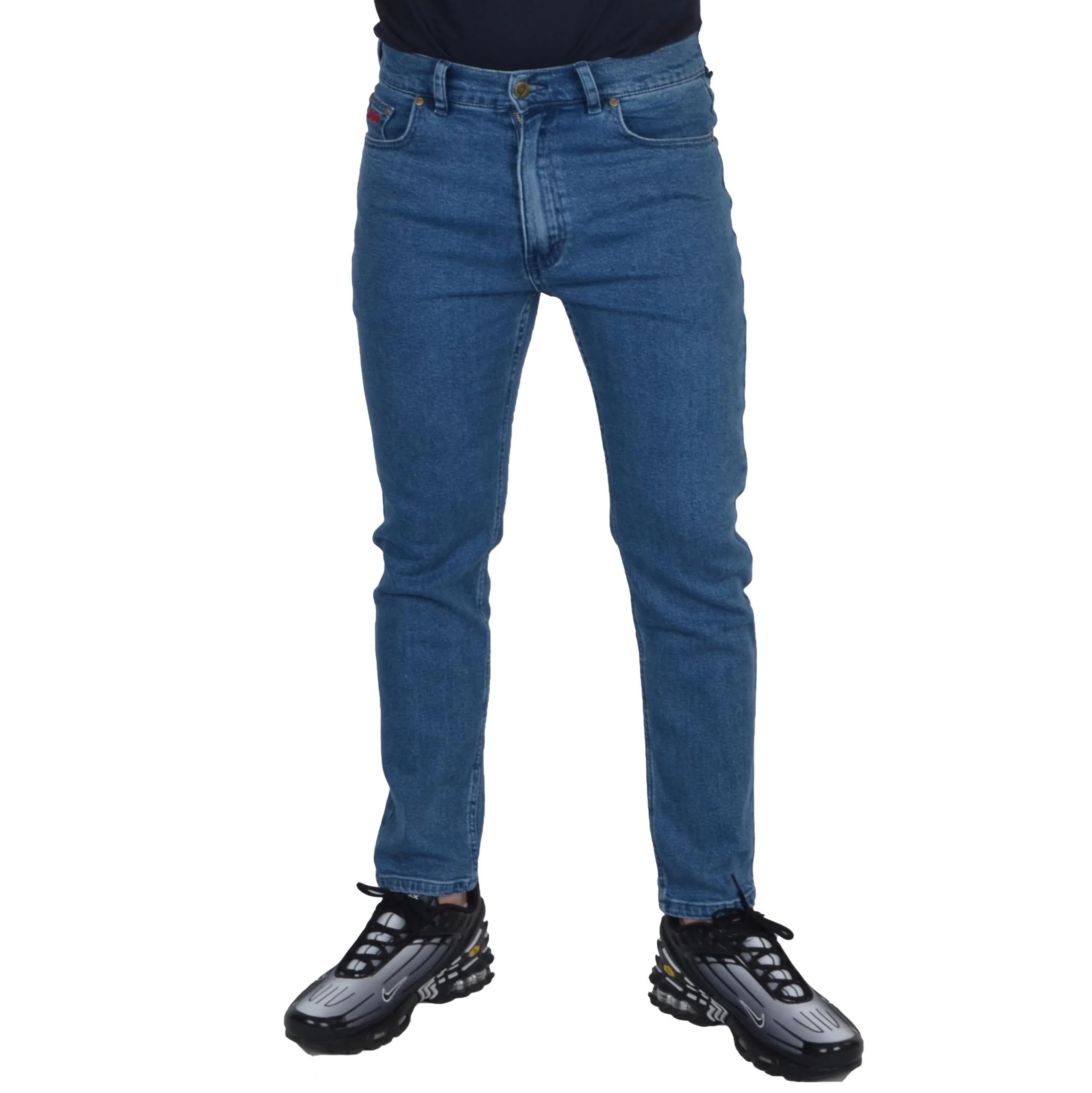 PROSTO. KLASYK SPODNIE JEANS REGULAR POCKLOG NIEBIESKIE