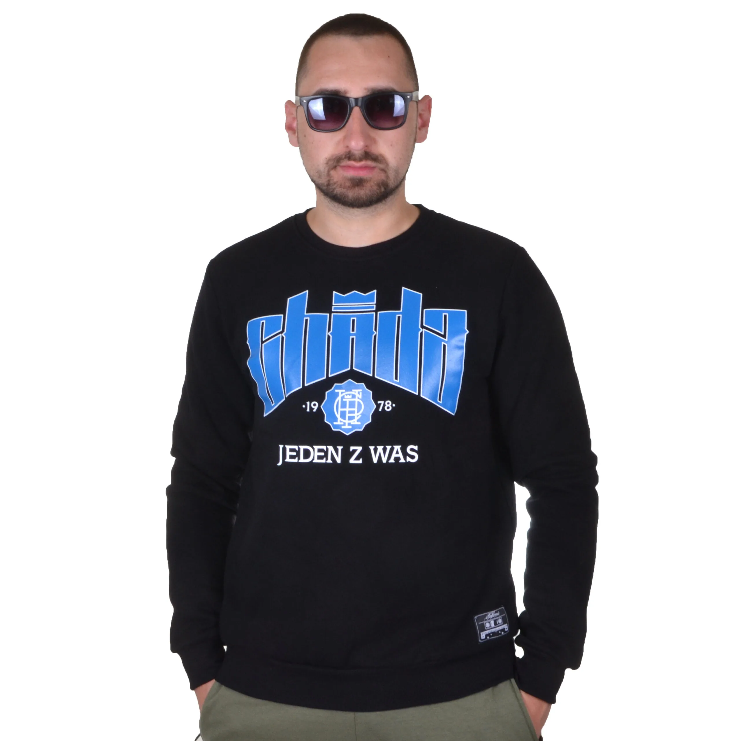 CHADA PROCEDER BLUZA BEZ KAPTURA JEDEN Z WAS CZARNA