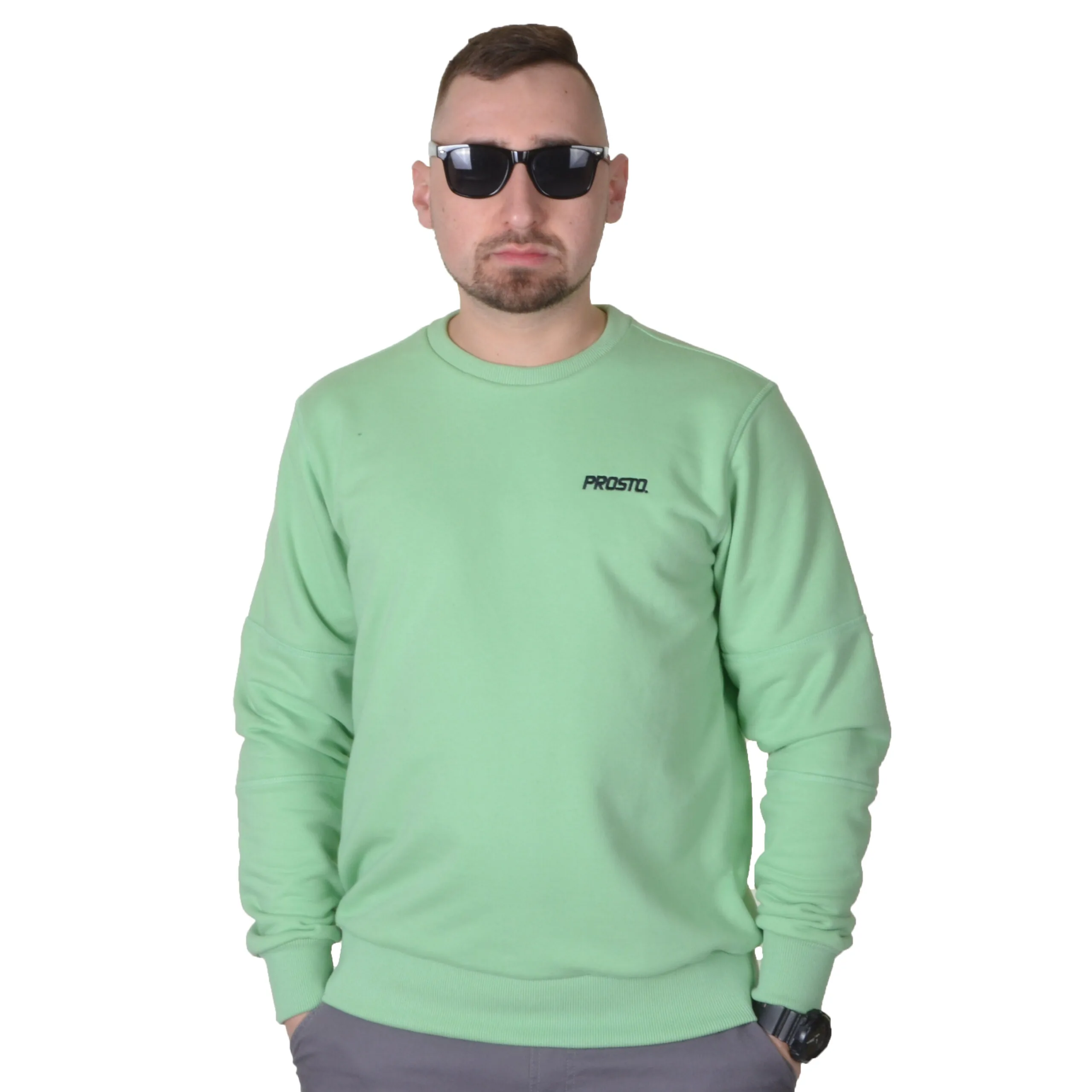 PROSTO. KLASYK BLUZA BEZ KAPTURA STRANGE ZIELONA