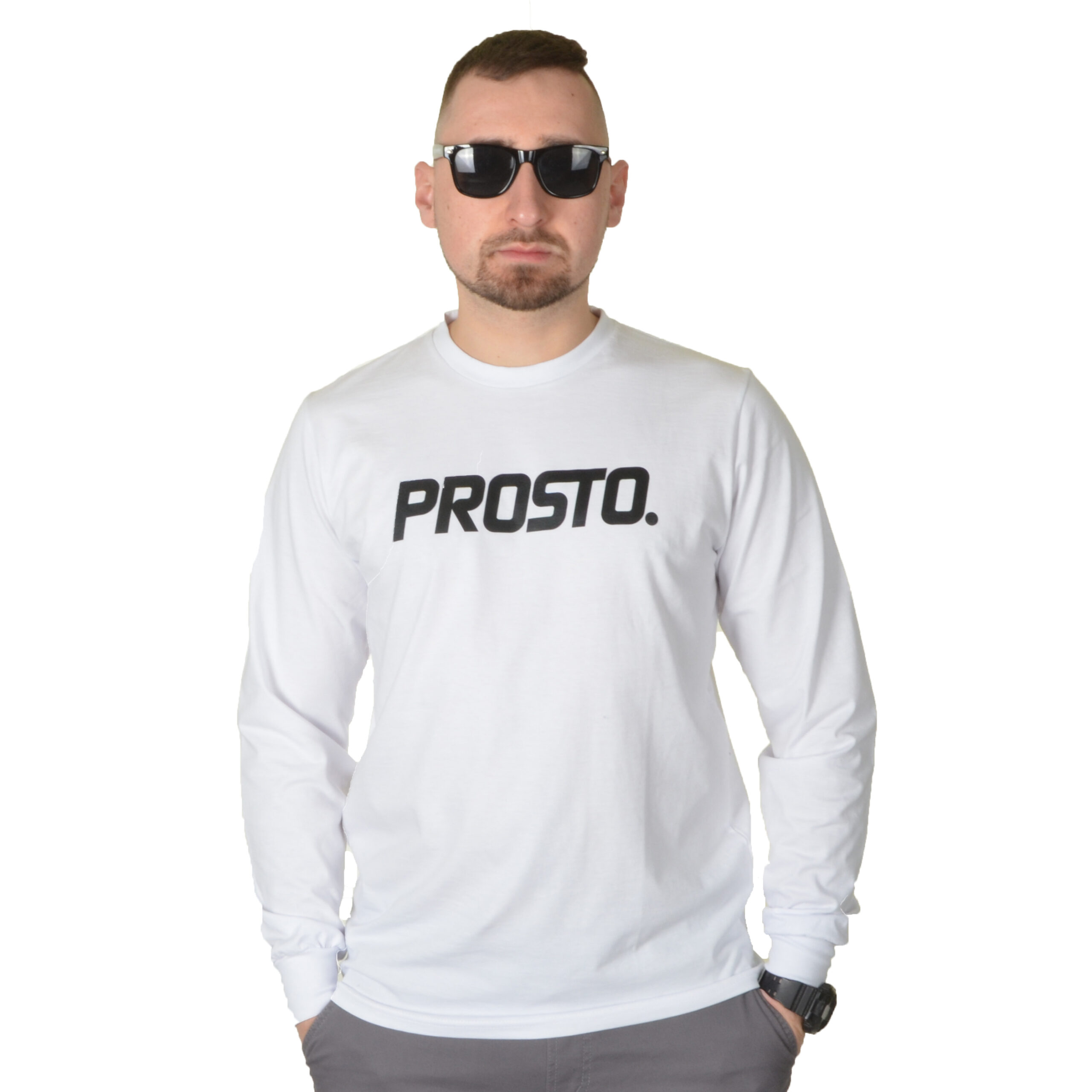 PROSTO. KLASYK LONGSLEEVE CLAZO BIAŁY