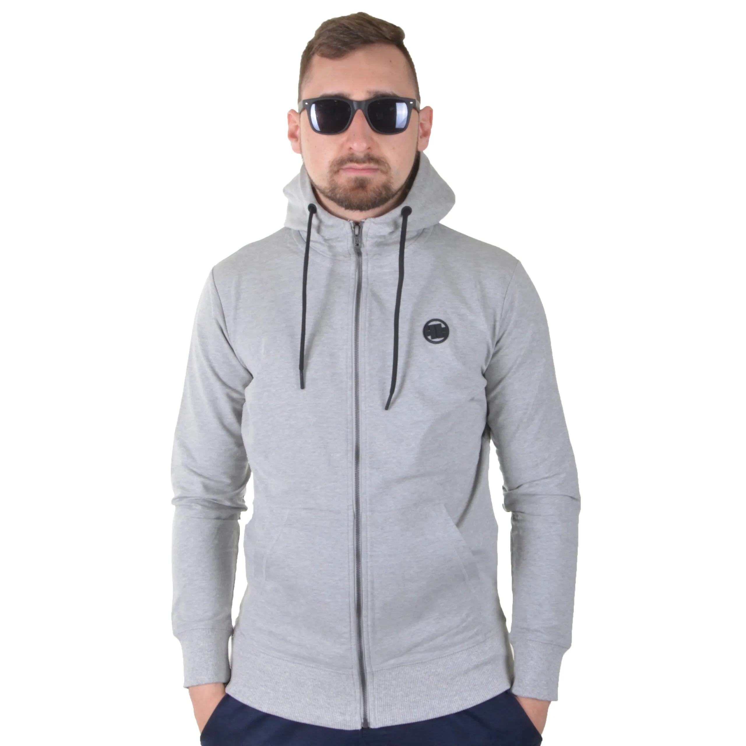 PIT BULL WEST COAST BLUZA Z KAPTUREM FRENCH TERRY SZARA