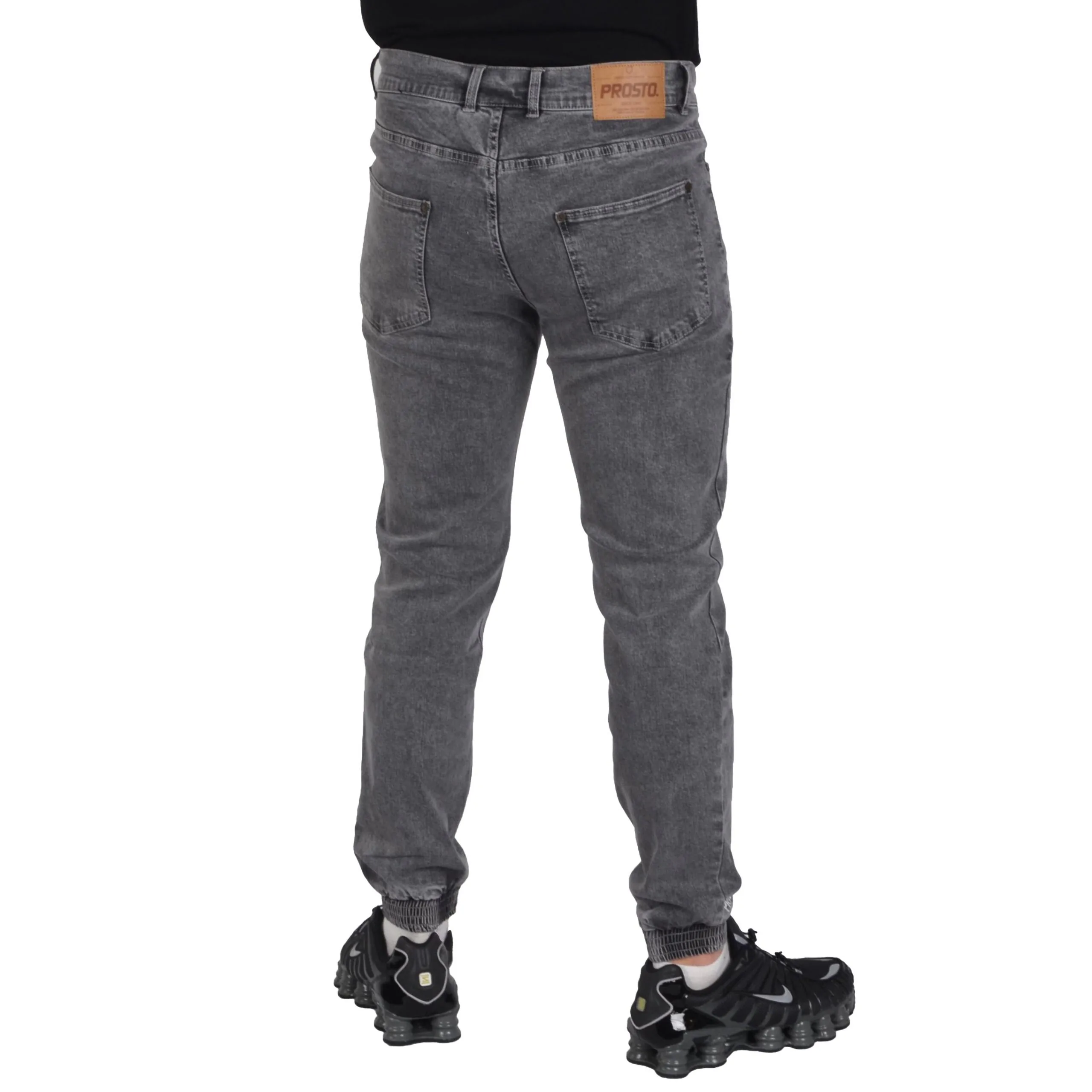 PROSTO. KLASYK SPODNIE DENIM JOGGER IRRES SZARE