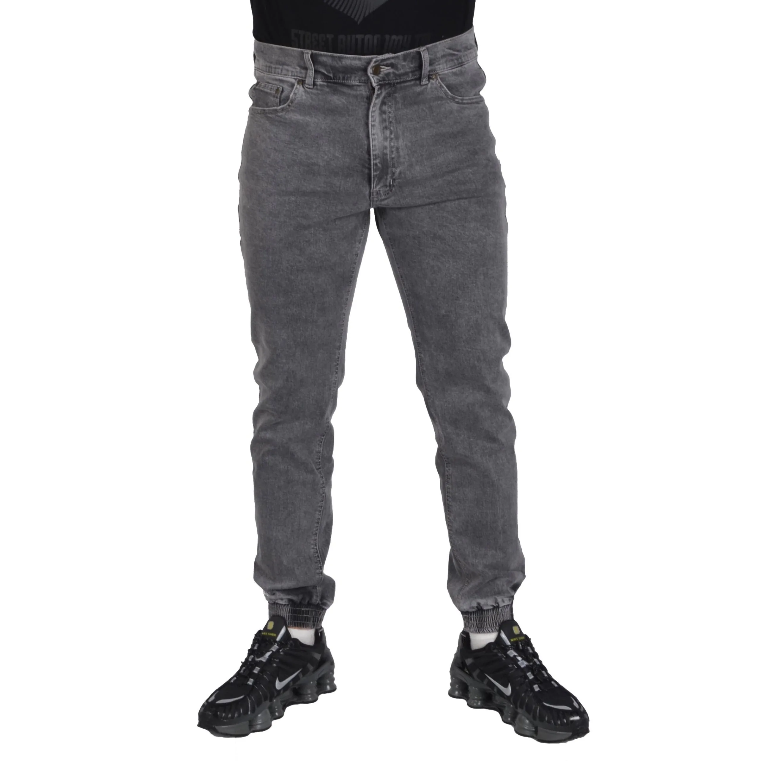 PROSTO. KLASYK SPODNIE DENIM JOGGER IRRES SZARE