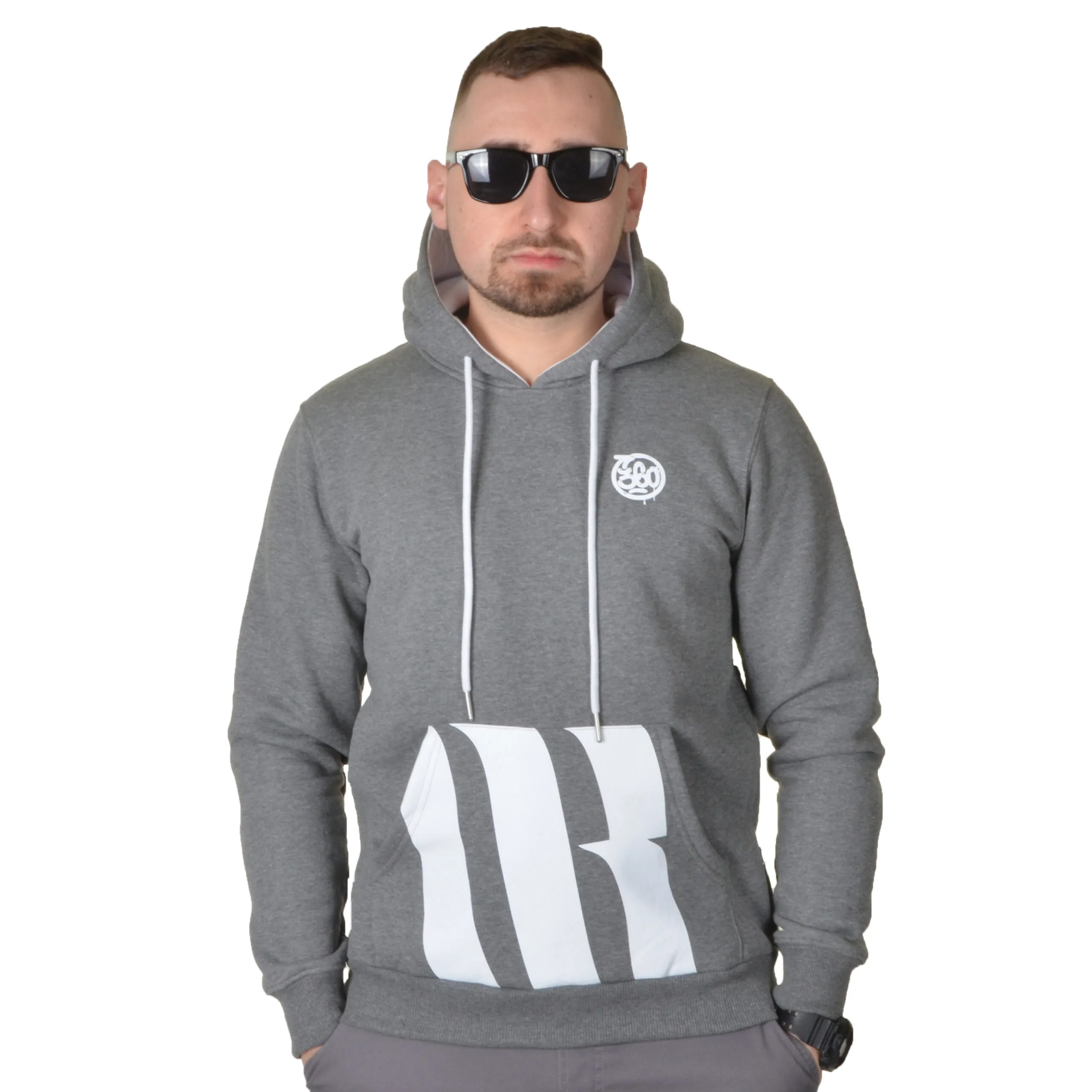 360 STOPNI BLUZA Z KAPTUREM MR KANGOROO SZARA