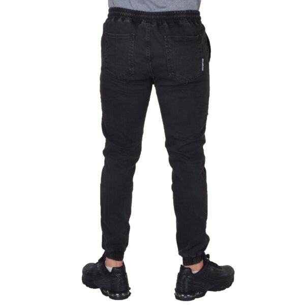 GRUBE LOLO SPODNIE JOGGERY CLASSIC JEANS Z PRZETARCIAMI CZARNY