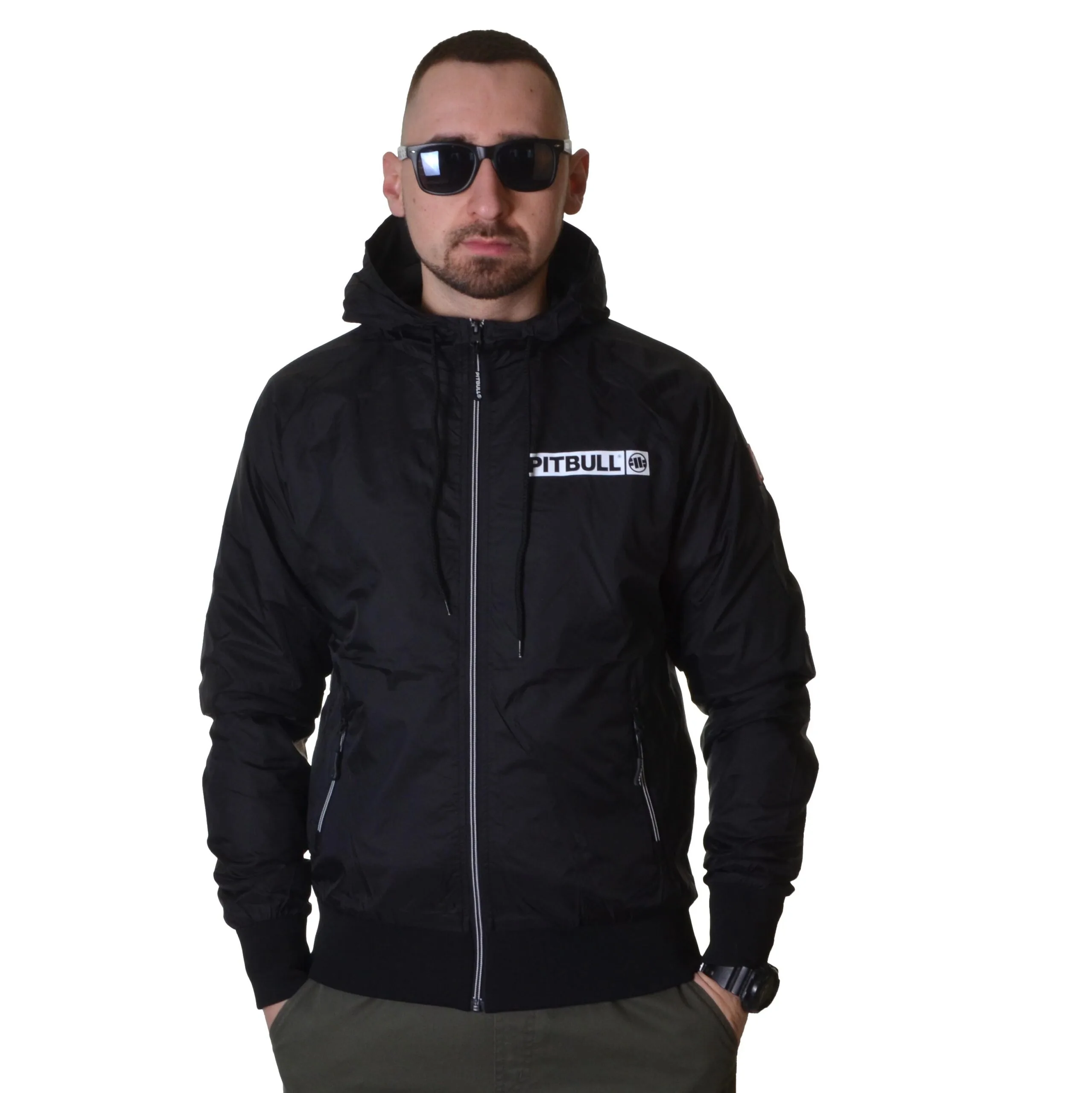 PIT BULL WEST COAST KURTKA WIOSENNA ATHLETIC LOGO CZARNA