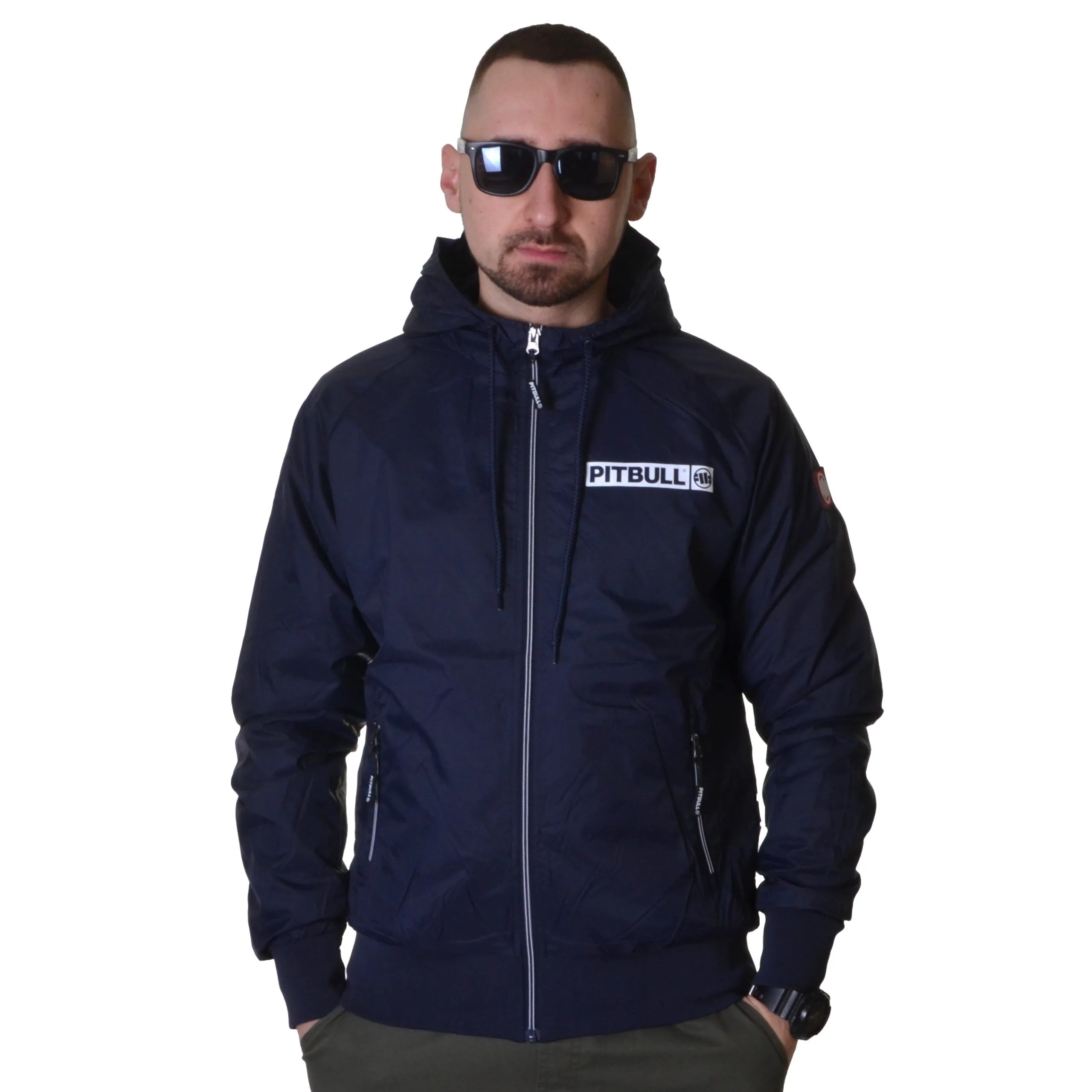 PIT BULL WEST COAST KURTKA WIOSENNA ATHLETIC LOGO GRANATOWA