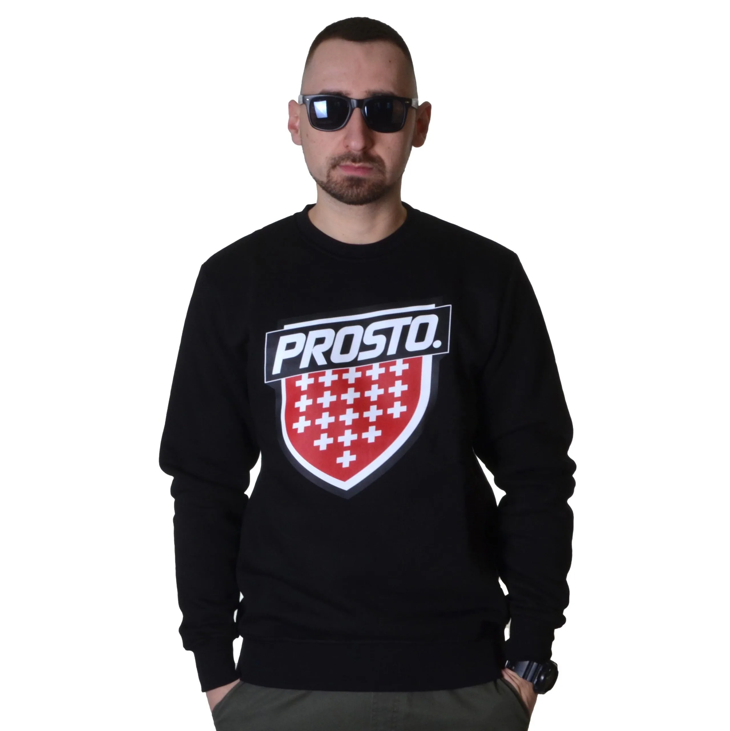 PROSTO. KLASYK BLUZA BEZ KAPTURA NEWSHI CZARNA