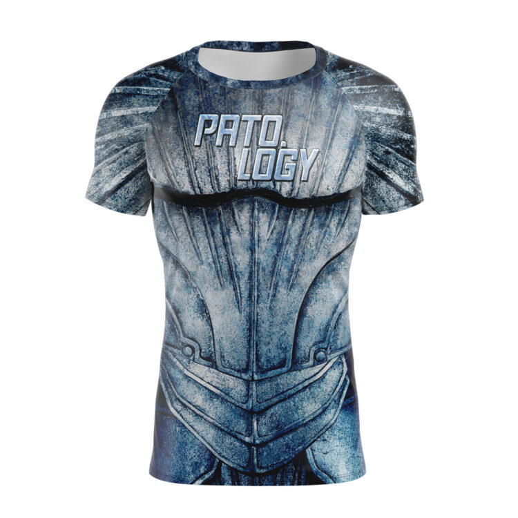 RASHGUARD PLATE ARMOR BLUE PRZOD PATO.LOGY