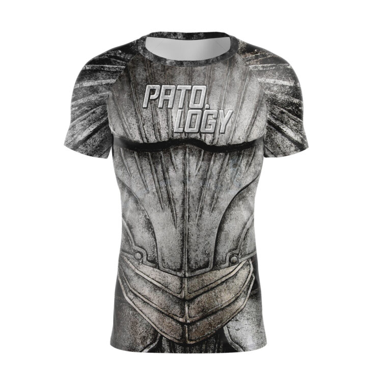 RASHGUARD PLATE ARMOR GREY PRZOD PATO.LOGY