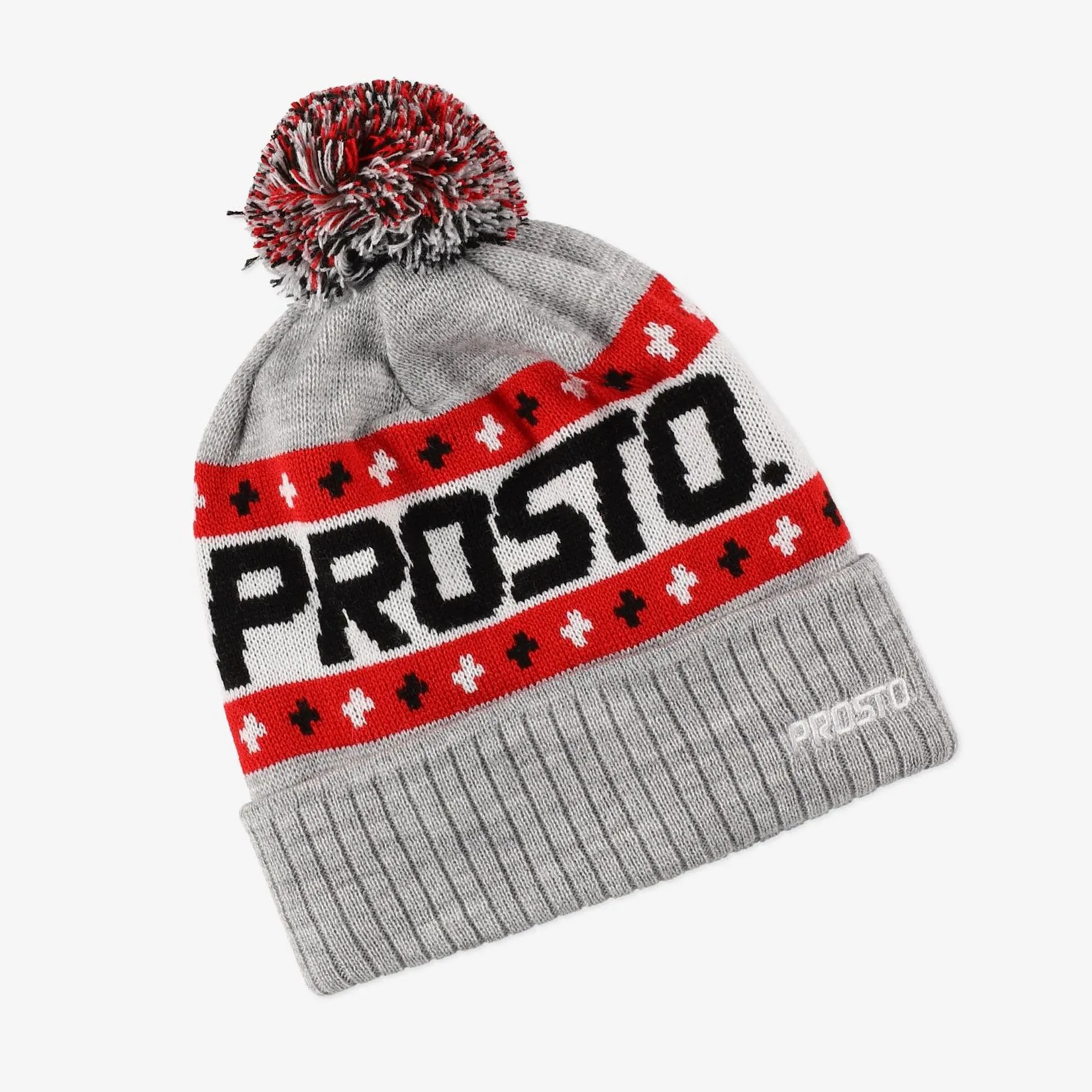 PROSTO. KLASYK CZAPKA ZIMOWA WINTER HAT NATLAND SZARA