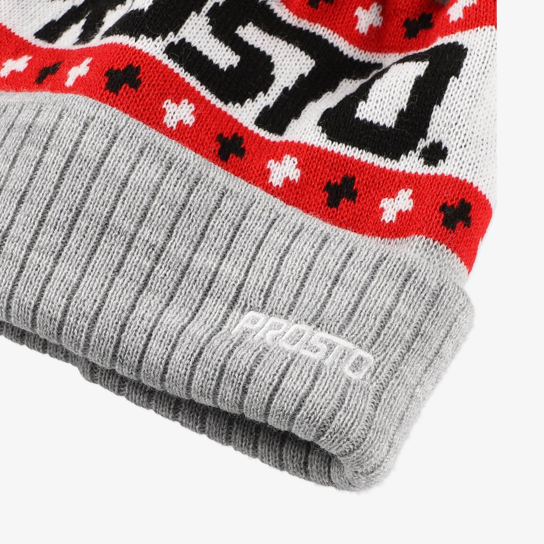 PROSTO. KLASYK CZAPKA ZIMOWA WINTER HAT NATLAND SZARA