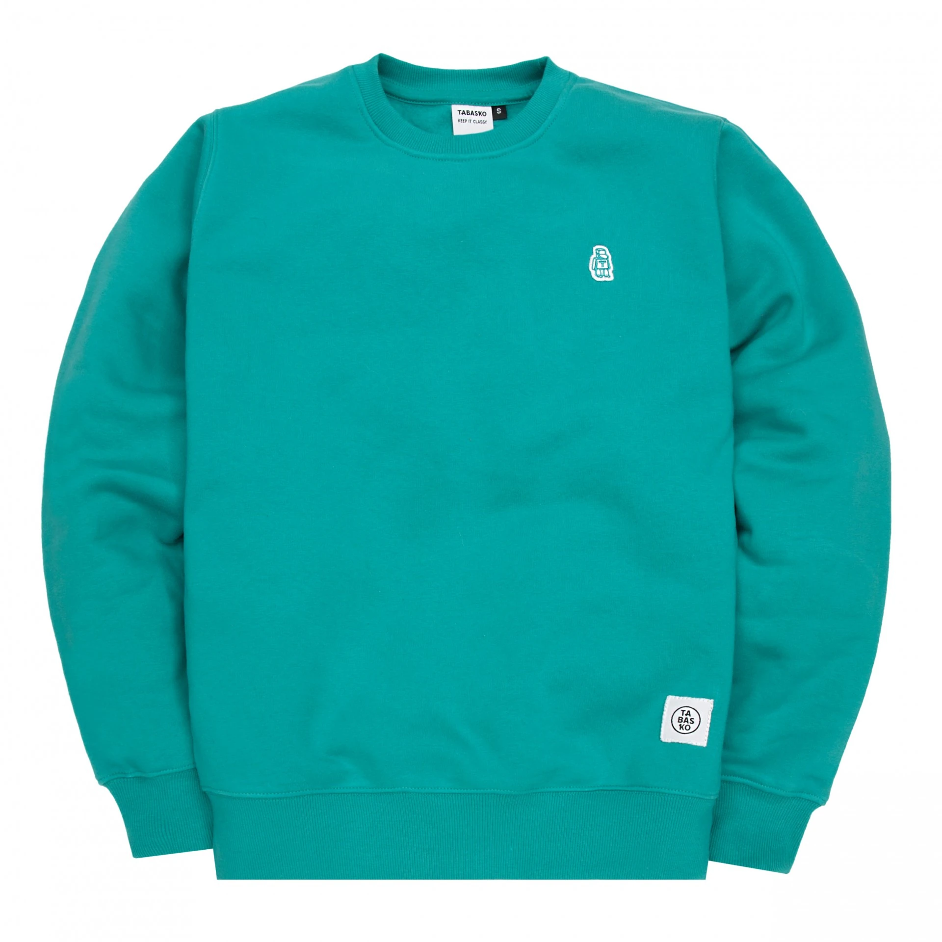 TABASKO BLUZA BEZ KAPTURA MINI LOGO TURKUSOWA