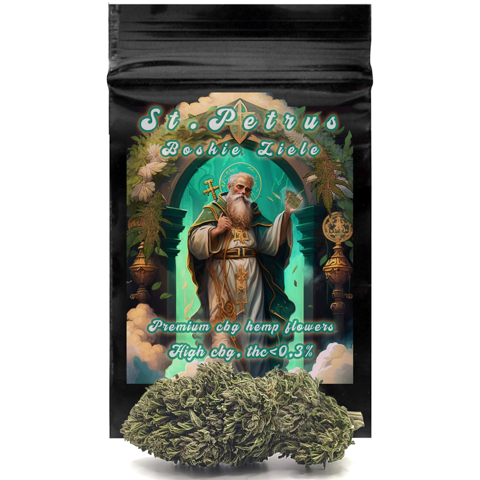 SUSZ KONOPNY CBD BOSKIE ZIELE ST. PETRUS <38% CBG 0,3% THC