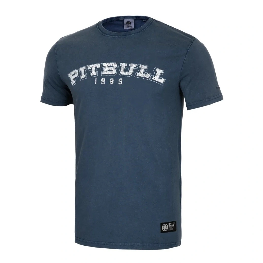 PIT BULL WEST COAST KOSZULKA DENIM WASHED BORN IN 1989 GRANATOWA