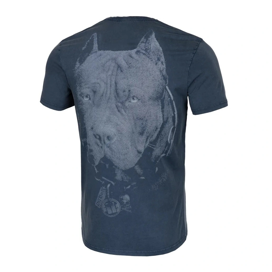 PIT BULL WEST COAST KOSZULKA DENIM WASHED BORN IN 1989 GRANATOWA