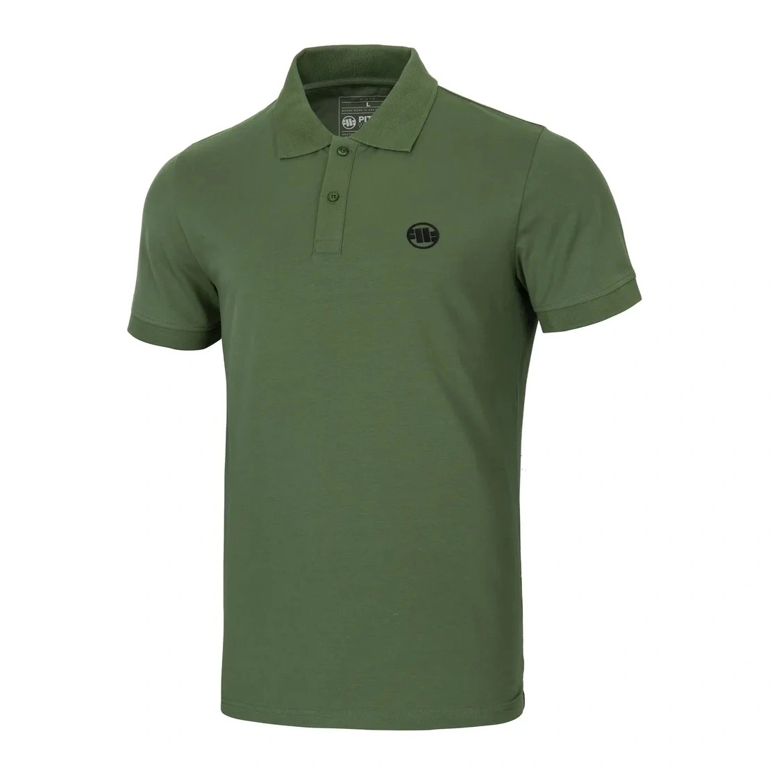 PIT BULL WEST COAST KOSZULKA POLO JERSEY SLIM FIT SMALL LOGO KHAKI