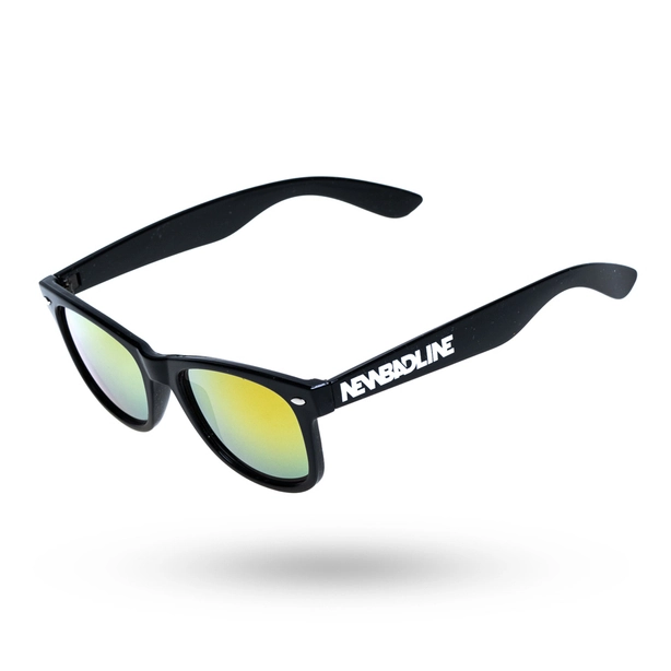 NEW BAD LINE OKULARY CLASSIC BLACK FLASH YELLOW MIRROR 00-344