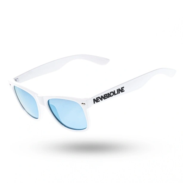 NEW BAD LINE OKULARY CLASSIC POLARIZED WHITE FLASH BLUE MIRROR 00-10