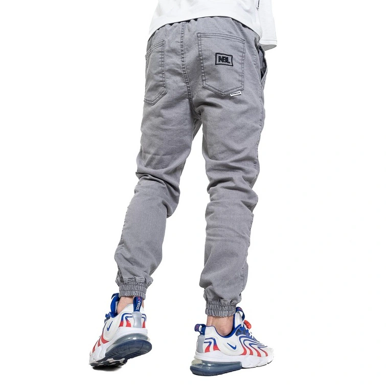 NEW BAD LINE SPODNIE JOGGER JEANS ICON SZARE