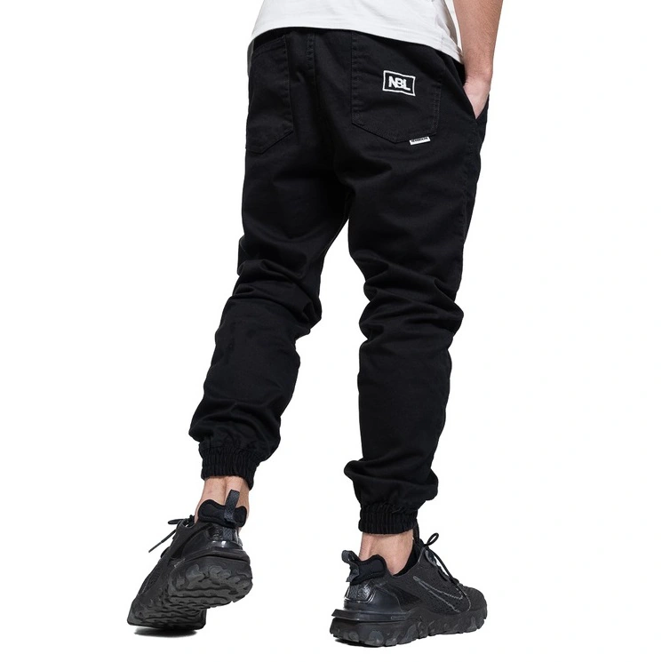 NEW BAD LINE SPODNIE JOGGER MATERIAŁOWE CHINO ICON CZARNE