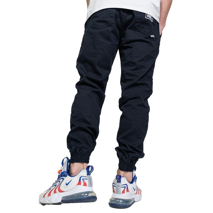 NEW BAD LINE SPODNIE JOGGER MATERIAŁOWE CHINO GRANATOWE