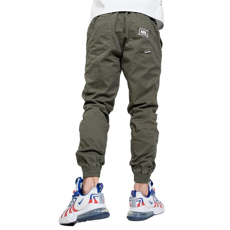 NEW BAD LINE SPODNIE JOGGER MATERIAŁOWE CHINO ICON OLIWKOWE